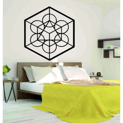 Drevený geometrický obraz na stenu žatva 3966 PR0336
