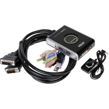 Aten CS-682-AT 2-Port USB DVI KVM Switch, Audio 2.1, Remote port selector (1,8m)