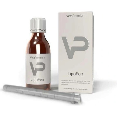 VetaPro Lipofer sirup se železem pro psy a kočky 120 ml