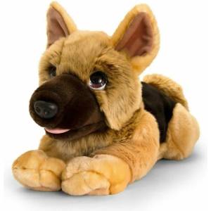 Keel Toys - Плюшено легнало куче - Немска овчарка - 47 см