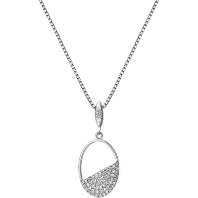Hot Diamonds Strieborný náhrdelník s diamantom Horizon Topaz DP767