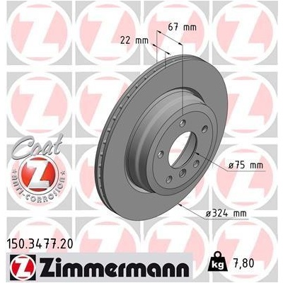 Brzdový kotúč ZIMMERMANN 150.3477.20