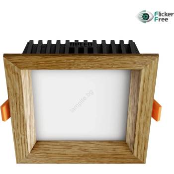 Image 1 of APLED - LED Лампа SQUARE WOODLINE LED/6W/230V 4000K 12x12 см дъб масивнo дървo (AP0197)
