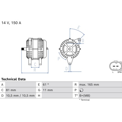 Alternátor BOSCH 0 986 082 310 (0986082310)