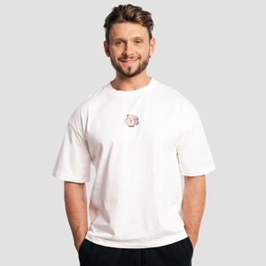 GymBeam Тениска Shaker Boxy White XL