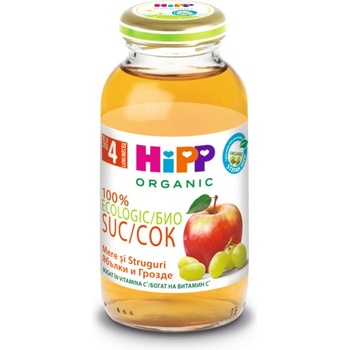 Hipp Био плодов сок Hipp - Ябълки и грозде, 200 ml (8030)