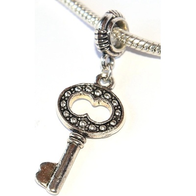 Fashion Jewerly Korálek Přívěsek Zdobený klíček klíč ke štěstí Srdce Tajemství Key 2965