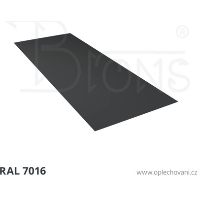 Brons Rovinný plech 750 x 2000 mm tmavě šedá