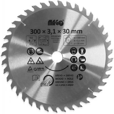 MAGG Pilový kotouč 300x3,1x30mm/40 zubů střídavě šikmé 9330040