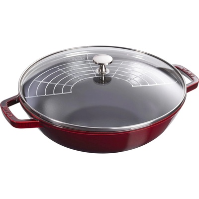 Wok 30 cm, grenadina, liatina, Staub