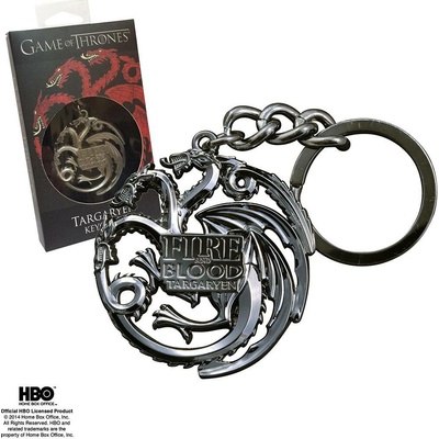 Přívěsek na klíče Noble Collection Game of Thrones Targaryen kovová