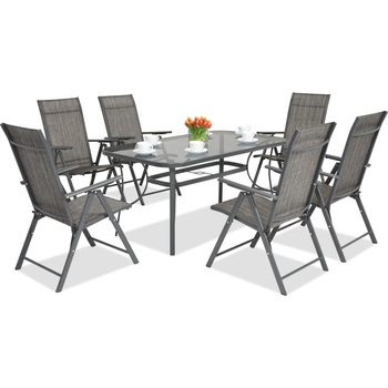 Garden Point Метални мебели за градина Modena/Rosario за 6 души Garden Point антрацит (GAP388-6)