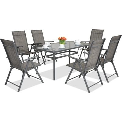 Garden Point Метални мебели за градина Modena/Rosario за 6 души Garden Point антрацит (GAP388-6)