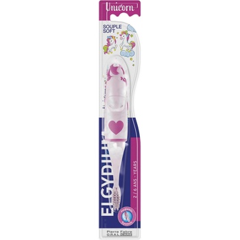 ELGYDIUM Kids Детска четка за зъби Unicorn, 2-6 години, Souple Soft