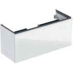 Geberit Acanto - Шкафче за умивалник, 118x54x48 см, 2 чекмеджета, стъкло/бяло 503.006. 01.2 (503.006.01.2)