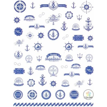 Tenké nálepky na nechty Oceanic CA 108