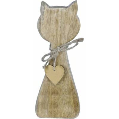 Sconto Dekorácia mačka NIAMH mango, výška 23 cm
