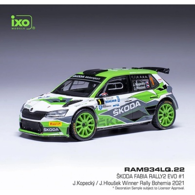 IXO Škoda Fabia Rally2 EVO Rally Bohemia 2021 1 Kopecký Hloušek 1:43
