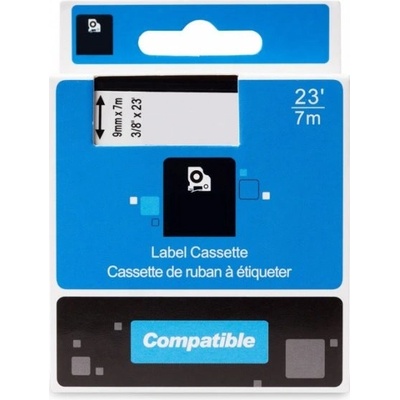 PRINTLINE kompatibilní páska s DYMO, 40917 S0720720,9mm,7m, černý tisk/červený podklad, D1 PLTD16