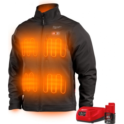 Milwaukee M12 HJ BL5-201 Prémiová vyhrievaná bunda s aku a nabíjačkou čierna
