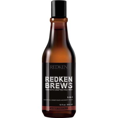 Redken Brews 3-In-1 Shampoo Шампоан за коса мъжки 300ml