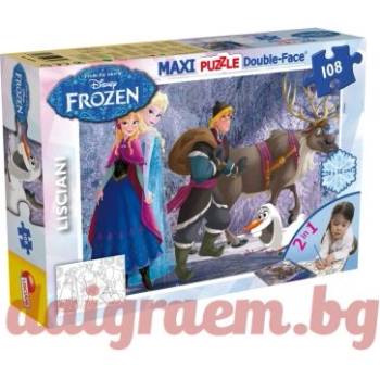 Lisciani Пъзел lisciani 46898 - 108 части - Замръзналото кралство, двулицев пъзел (li46898)