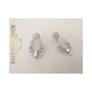 Image 1 of Radi handmade Обици със сребристи кристали (365-Рћ)