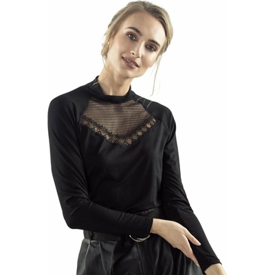 Eldar Elegantná blúzka so stojačikom Tita čierna