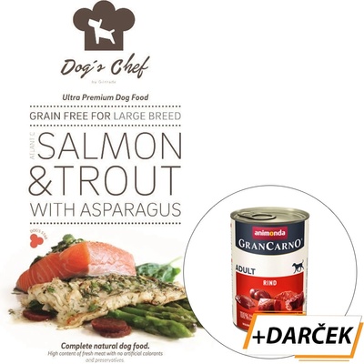 Dog's Chef Atlantic Salmon & Trout with Asparagus 6 kg