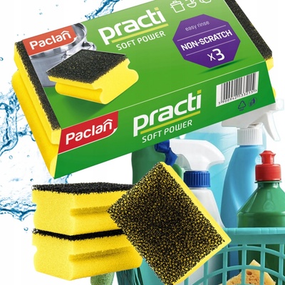 PACLAN Soft Power Kuchynská špongia 3 ks