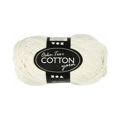 Příze bavlněná 100%, 50g – bílá – Hledejceny.cz