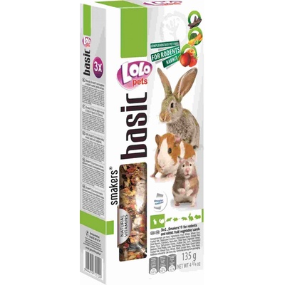 LOLO SMAKERS 3v1 klasy ovoce zelenina carob Hlodavec 135 g – Zboží Dáma LOLO SMAKERS 3v1 klasy ovoce zelenina carob Hlodavec 135 g – Zboží Dáma