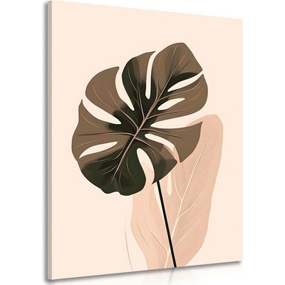 Obraz abstraktní botanické tvary monstera - 40x60