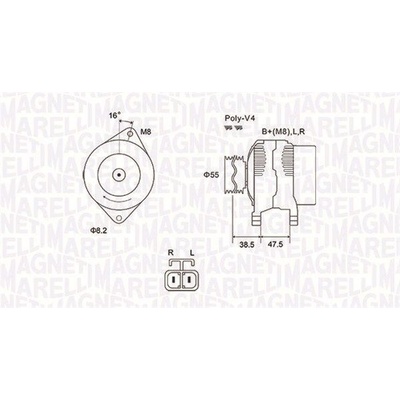 Alternátor MAGNETI MARELLI 063731798010