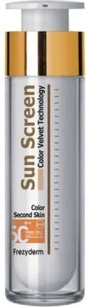 Слънцезащитен кадифен крем за лице цветен, Frezyderm Sun Screen Velvet Color Face Cream SPF50+ 50ml