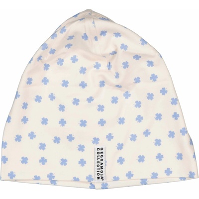 Detská tenká bambusová čiapka Geggamoja Blue mini clover