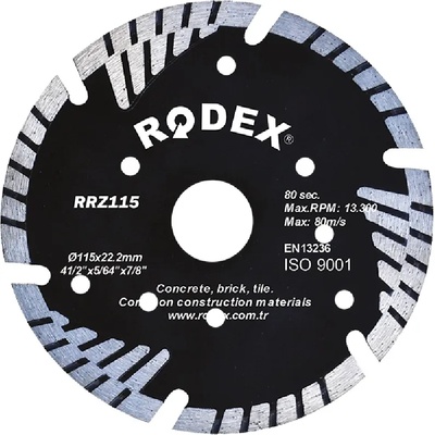Rodex Диск диамантен турбо 180мм издигащ сегмент rodex (0208rrz180)