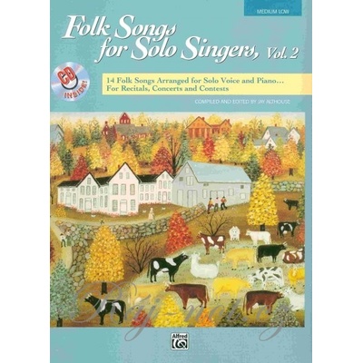 Folk Songs for Solo Singers 2 medium low + CD / spev + klavír