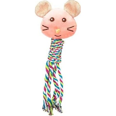 Nobleza plyšová myš se šňůrou 31 cm červená