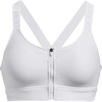 Under Armour Дамски сутиен Under Armour Infinity High Zip Sports Bra - Бял