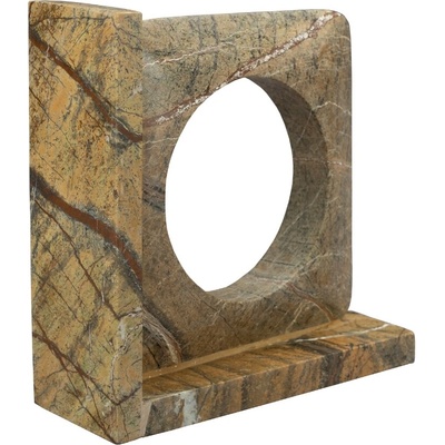 Satpura Dutchbone Mramorové zarážky na knihy - set 2 ks, hnědé