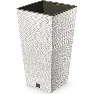 PROSPERPLAST Kvetináč FURU SQUARE ECO WOOD 30cm biely