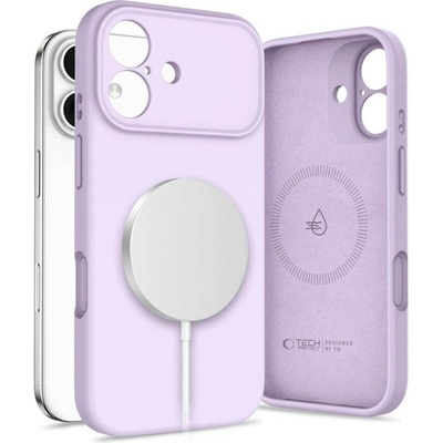Tech-Protect Magsafe Калъф за iPhone 17, Tech-Protect Silicone Case, Лилав (5906302330171)