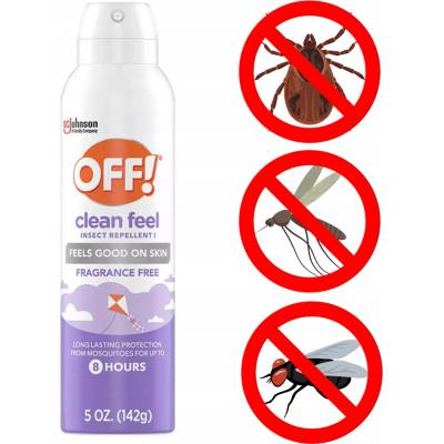 Off! Clean Feel Aerosol proti komárům klíšťatům a kousavým mouchám 147 ml