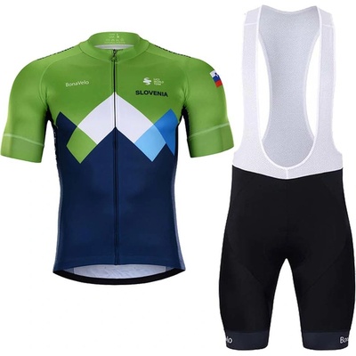 Bonavelo krátký dres a krátke nohavice SLOVENIA 2021 modrá/zelená
