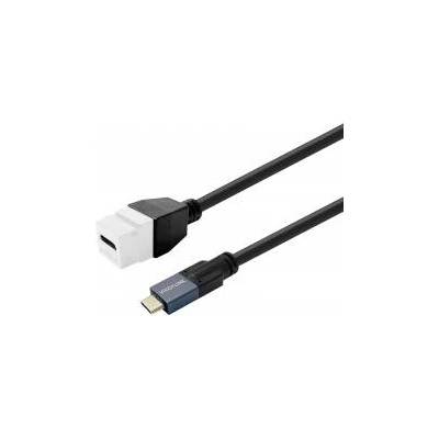 VivoLink Keystone White USB-C female to USB-C male 2m