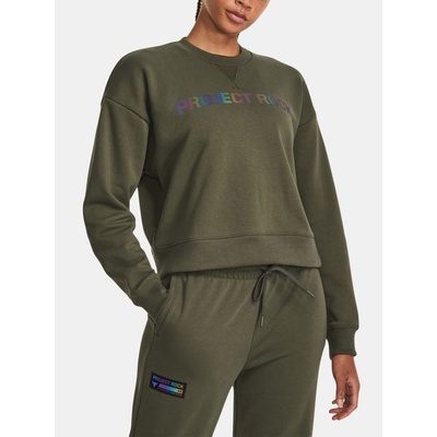 Project Rock HW Leg Day Crew Sweatshirt Under Armour | Zelen | ЖЕНИ | XS