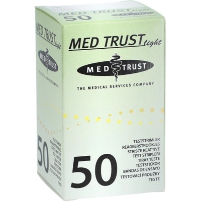 Med Trust Light testovacie prúžky na meranie hladiny glukózy 50 ks