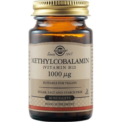 Solgar Methylcobalamin, 1000 mg, 30 таблетки, Solgar