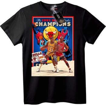 NOONEBRAND Тениска Шампиони NBA Bulls 1991 - M, Black